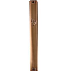 Plastic Mezuzah with Rubber Cork 10 cm, Copper-like finish