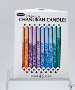 Premium Chanukah Candles - Hand Decorated Multicoloured