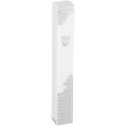 White Brick Mezuzah  12 Cm- White