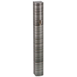 Grey Striped Mezuzah 12cm 3D