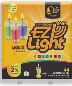 EZ Light Liquid Coloured Olive Oil Chanukah Candles