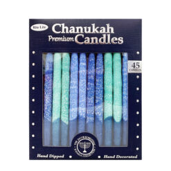 Premium Chanukah Candles Frosted Shades of Blue