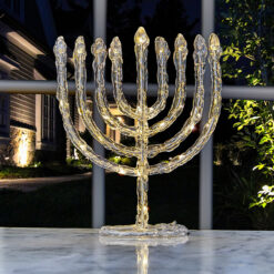 LED Twinkling Menorah Decoration