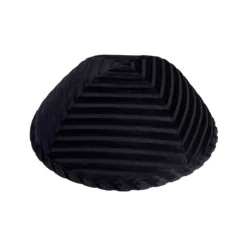Black Striped Velvet iKIPPAH 20cm