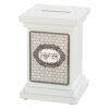Elegant White Tzedaka Box