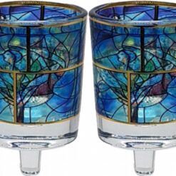Gold Etching Chegall Neronim Cups Pair