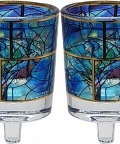 Gold Etching Chegall Neronim Cups Pair