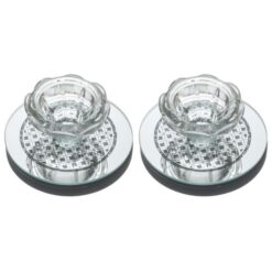 Glass Stones Candlesticks 11cm