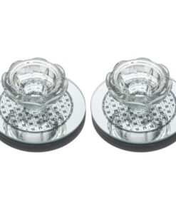 Glass Stones Candlesticks 11cm