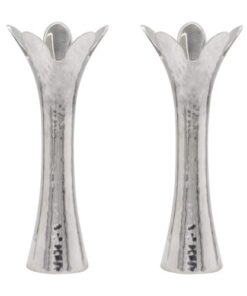 Hammer Work Flower Candlesticks 14cm