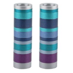 Blue Gradient Rings Small Candlesticks