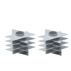 Star of David Silver Matt Candlesticks