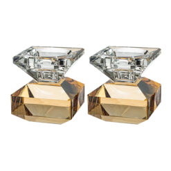 Diamond Cut Crystal Candlestick