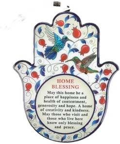 Hummingbird Garden Hamsa – Home Blessing
