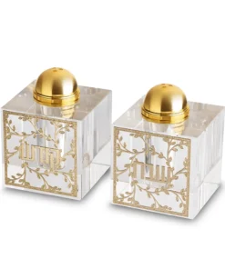 Gold Leaf Glass Salt Shakers